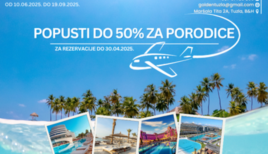 Golden Tours brine da vaš odmor u svakom trenutku bude vrijedan vaših snova!